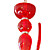  3-lumière rouge lustre moderne acrylique