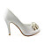  satijn bovenste naaldhak peep toe / pompen met strass / imitatie parel bruiloft bruids schoenen
