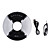  zwemmen ring usb / tf mini-luidspreker met fm radio en zwaailicht (zwart + wit)