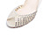  satinado elegante parte superior tacón peep toe con imitación zapatos de novia de la boda