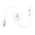  3,5 mm de cable retráctil aux (blanco, 78cm de longitud)