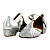  Leatherette/Sparkling Glitter Upper Dance Shoes Ballroom Latin Shoes for Women and Kids