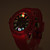  banda di silicone unisex orologio con luce lampeggiante notte cambia colore - rosso