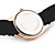  silicone grande banda clássica de discagem moda quartzo relógio mulheres homens casual - preto