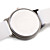  silicone grande banda clássica de discagem moda quartzo relógio mulheres homens casual - branco