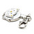  Chat mignon pc de quartz trousseau montres (blanc et jaune)