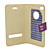  étui de protection en cuir PU pour iPhone 4 avec film de protection (violet)