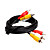  1,2 mètres RCA vidéo et câble stéréo du signal audio
