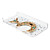  Stylish Translucent Case with Crystals for iPhone 4 (Moon)