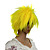 Capless Short High Temperature Wire Yellow Afro Costume Party Wig