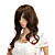  Capless Long High Temperature Wire Brown Curly Costume Party Wig