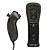  2-in-1 MotionPlus Afstandsbediening en Nunchuk Hoes Voor Wii (Zwart)