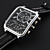  Men's 3-PC Quartz Wrist Sports Watch with Black Leather Band