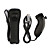  2-in-1 MotionPlus Afstandsbediening en Nunchuk Hoes Voor Wii (Zwart)