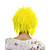  Capless Short High Temperature Wire Yellow Afro Costume Party Wig