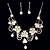  diamantes de imitación y perlas de agua dulce en el collar de plata 925 y aretes
