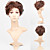  Lace Front Short High Quality Synthetic Dark Brown Curly Hair Wig