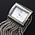  Damen silbernen Schmuck Armband mit Tschechischen Diamanten Dekor (Weiß)