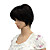  Capless Short High Temperature Wire Black Costume Party Wig