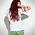  impressão menina de vidro t-shirt