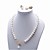  elegante een zoetwater parel met gouden filigraan ketting en oorbellen