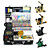  4 Guns Tattoo Kit with LCD Power and 55 Color Ink