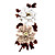 5 Pcs Peony Waterproof Temporary Tattoo(18.5cm*9cm)
