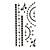  5 Pcs Black Jewelry Waterproof Temporary Tattoo(18.5cm*9cm)