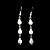  perla de imitación elegante, con pendientes de aleación de planchas de novia