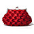  preciosa concha de satén con bolsos Austria Rhinestone tarde / garras más colores disponibles