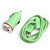  Colorful Car Charger + USB Cable for iPhone & iPod (Assorted Colors, Apple 30 pin, 5V 1A)