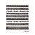  6 Nail Art Stickers French Style White/Black/Pin​k Lace