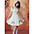  à manches courtes mi-longueur de camélias coton fleuri pays Lolita Robe
