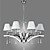  Elegant Chandelier with 8 Lights - Crystal Drops Decorated