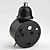  Single Bell Design Desktop Alarm Clock (1xAA)