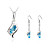  Gorgeous Ladies Crystal Jewelry Sets In Sliver Alloy Including Necklace Earrings More Colors Available