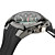  los hombres de silicona reloj de pulsera de cuarzo analógico casual (negro)