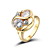 Shining Cubic Zirconia 18K Gold Plated Ring More Colors Available