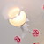 Floral Ceiling Light with 4 Lights in Rose Decorration
