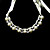  Imitationsperle und Strass mit Band, Hochzeit, Braut Halskette
