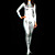  ren farge skinnende metallisk kvinner spandex catsuit