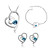  corazón señoras forma joyas de cristal se pone en aleación de astilla, incluyendo colores collar pendientes pulsera más disponible