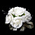  Elegant White Round Shape Satin/ Crystal Wedding Bridal Bouquet