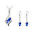  Gorgeous Ladies Crystal Jewelry Sets In Sliver Alloy Including Necklace Earrings More Colors Available