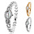  vrouwen legering analoog kwarts armband elliptische geval horloge (verschillende kleuren)