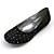  Top-Qualität Satin oberen flachen geschlossenen Zehen mit Strass Fashion-Schuh (0984-r-030)
