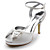  Satin Upper High Heel Strappy Sandals With Rhinestone/ Bowknot Wedding Bridal Shoes