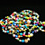  4-10mm color arcobaleno vera e propria collana di perle d'acqua dolce - 100 pollici