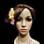 Flowers Bouquet With Berries Garland/Headpiece For Flower Girls