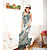  chiffon maxi jurk met v-hals en bandjes (meer kleuren)